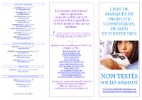Liste de produits non testés International Campaigns